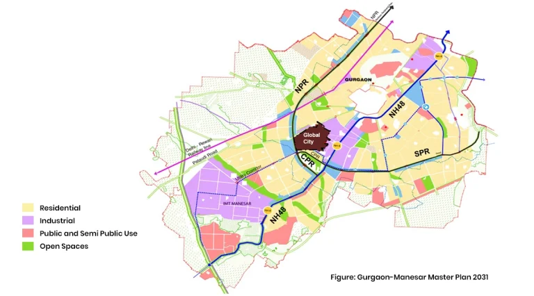 Location map of Global City gurgaon, Haryana in which shwing all the major proximity connectivity .