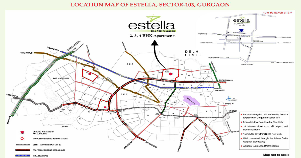 Location map of estella sector 103